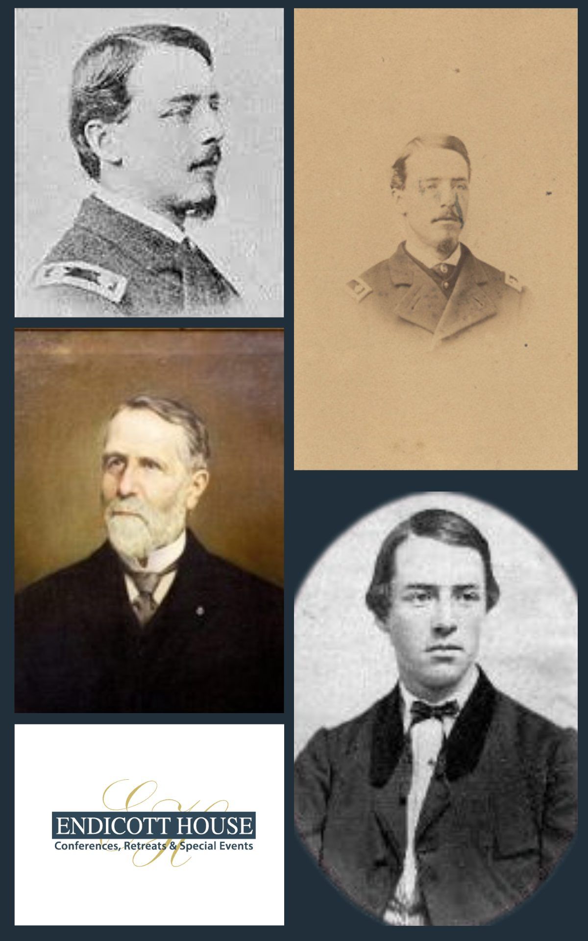 Archival portraits of the Endicott family