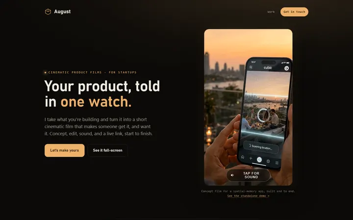 Cinematic product films, built by APT Enter